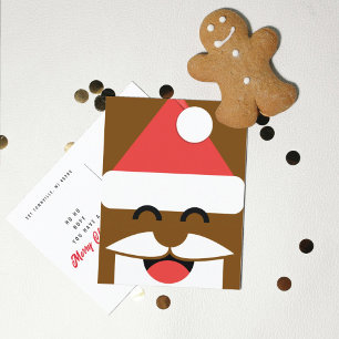 Santa Face Christmas Postcard
