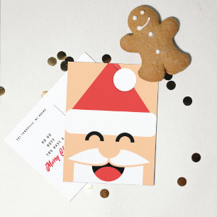 Santa Face Christmas Postcard