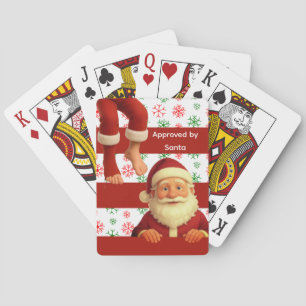 Santa Face Deck   North Pole Spirits Christmas  Playing Cards