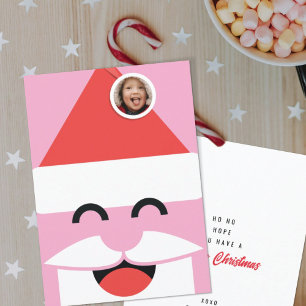 Santa Face Photo Christmas Holiday Card