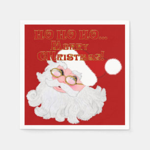 Santa Face Red-PAPER PARTY NAPKINS