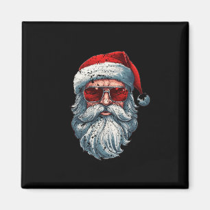 Santa Face Retro Sungles Christmas Xmas Men Women Magnet