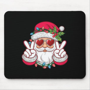 Santa Face Retro Sungles Christmas Xmas Men Women Mouse Mat