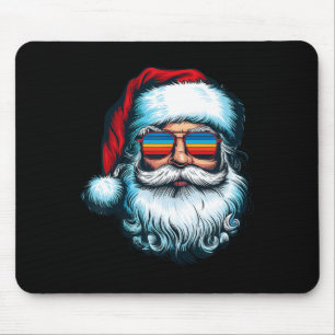 Santa Face Retro Sungles Christmas Xmas Men Women Mouse Mat