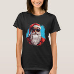 Santa Face Retro Sungles Christmas Xmas Men Women  T-Shirt<br><div class="desc">Santa Face Retro Sungles Christmas Xmas Men Women</div>