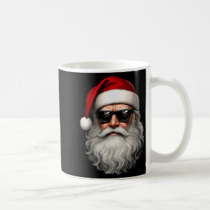 Santa Face Retro Sungles Funny Christmas Pajama Me Coffee Mug