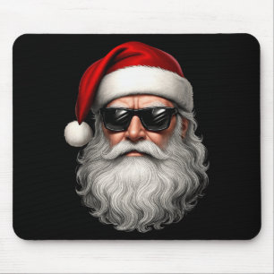 Santa Face Retro Sungles Funny Christmas Pajama Me Mouse Mat