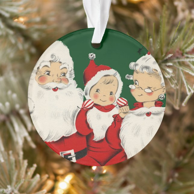 Santa Family Christmas Ornament (Tree)