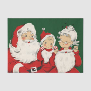 Santa Family Christmas Tissue Paper
