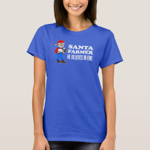 Santa Farmer Believes In Ewe Pun T-Shirt