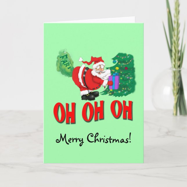 santa farted holiday card (Front)