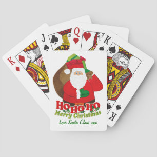 Santa Father Christmas named gift playing cards