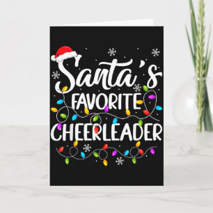 Santa Favorite Cheerleader Christmas Funny Cheerle Card