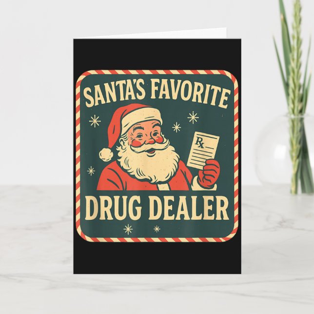 Santa Favorite Drug Er Christmas Pharmacy Tech Nur Card (Front)