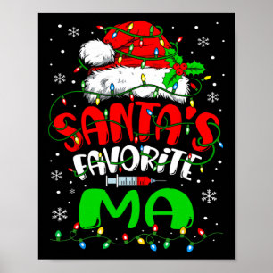 Santa Favourite Medical Istant Christmas Ma Poster