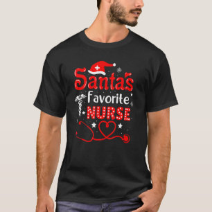 Santa Favourite Nurse Xmas Light Nurse Xmas Pajama T-Shirt
