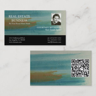 Santa Fe Abstract Art Realtor QR Code Business Card
