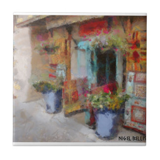 Santa Fe doorway. Tile