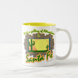 Santa Fe Gallery Cool Travel Art Slogan Two-Tone Coffee Mug