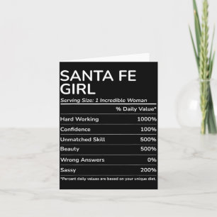 Santa Fe Girl Funny New Mexico Hometown Card