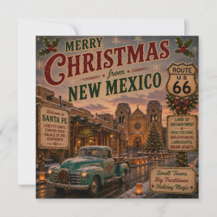 Santa Fe Holiday Greetings Route 66