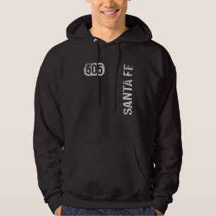 Santa Fe New Mexico 505 Area Code Vintage Retro Hoodie