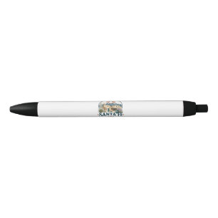 Santa Fe New Mexico Adobe Architecture Southwest Black Ink Pen