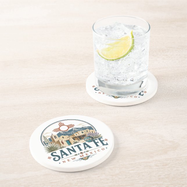 Santa Fe New Mexico Adobe Architecture Southwest Coaster (Side)