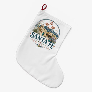 Santa Fe New Mexico Adobe Architecture Southwest Large Christmas Stocking