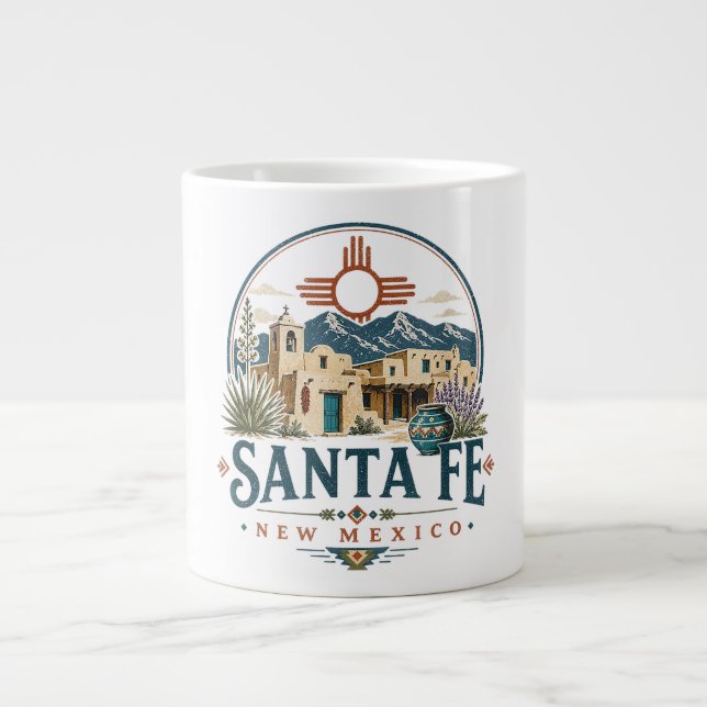 Santa Fe New Mexico Adobe Architecture Southwest Large Coffee Mug (Front)
