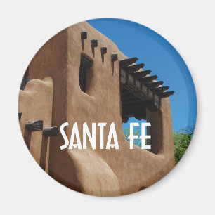 Santa Fe New Mexico Adobe Building Photo Magnet
