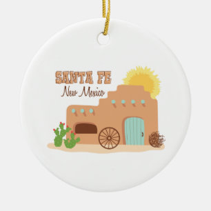 Santa Fe New Mexico Ceramic Tree Decoration