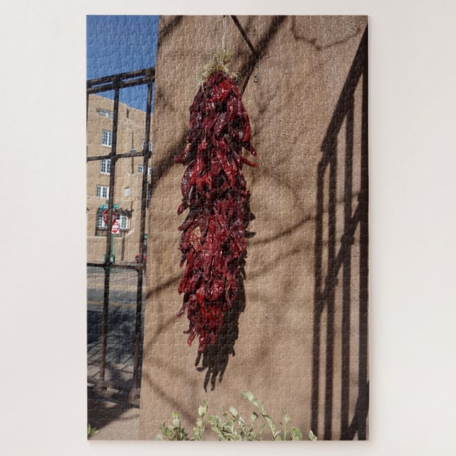 Santa Fe New Mexico Chilli Ristra Jigsaw Puzzle (Vertical)