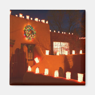 Santa Fe New Mexico Christmas  Magnet
