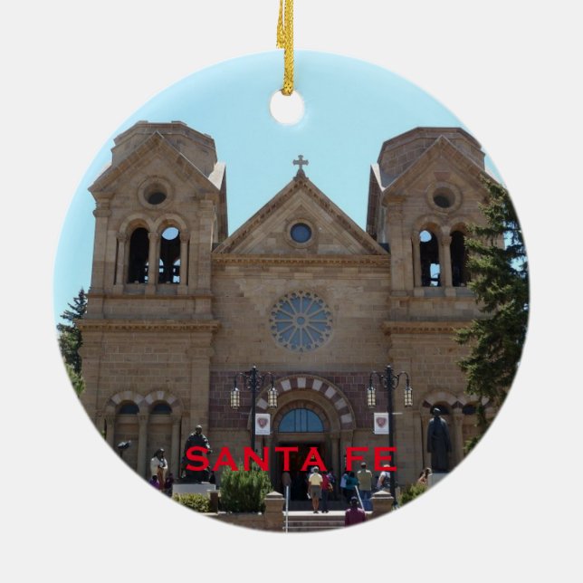 Santa Fe New Mexico Christmas Ornament (Back)