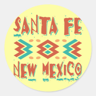 SANTA FE, NEW MEXICO CLASSIC ROUND STICKER