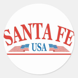 Santa Fe New Mexico Classic Round Sticker