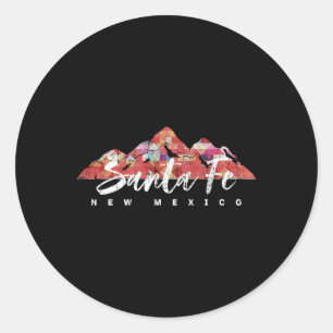 Santa Fe New Mexico Family Travel Hiking Camping S Classic Round Sticker