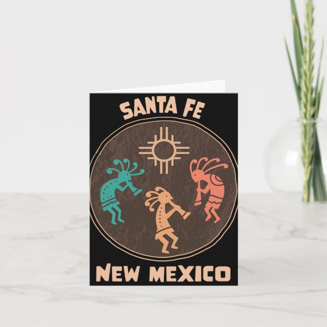 Santa Fe New Mexico Kokopelli Vacation Souvenir  Card (Front)