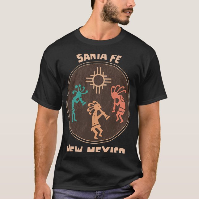 Santa Fe New Mexico Kokopelli Vacation Souvenir  T-Shirt (Front)