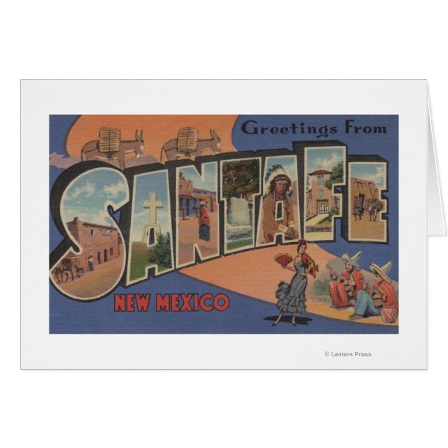 Santa Fe, New Mexico - Large Letter Scenes (Front Horizontal)