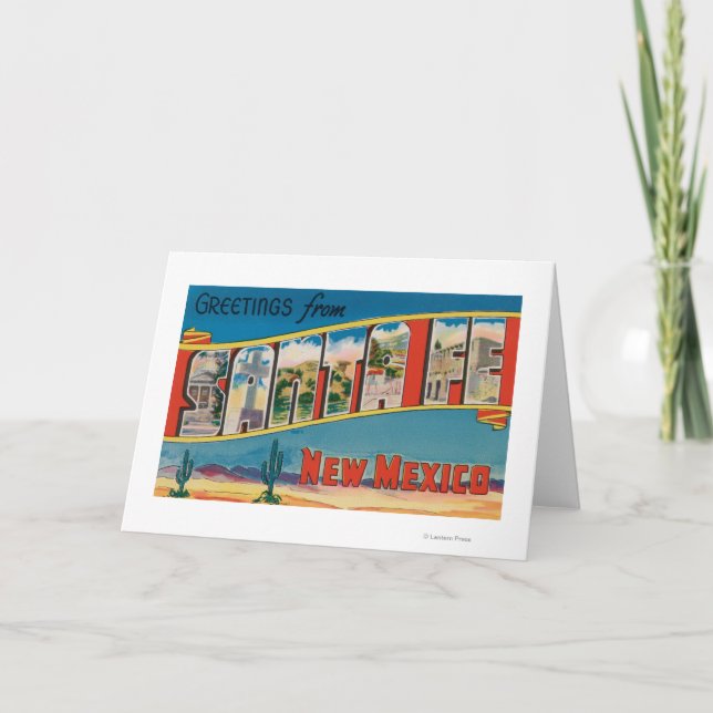 Santa Fe, New Mexico - Large Letter Scenes 2 Card (Front)