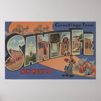 Santa Fe, New Mexico - Large Letter Scenes 2