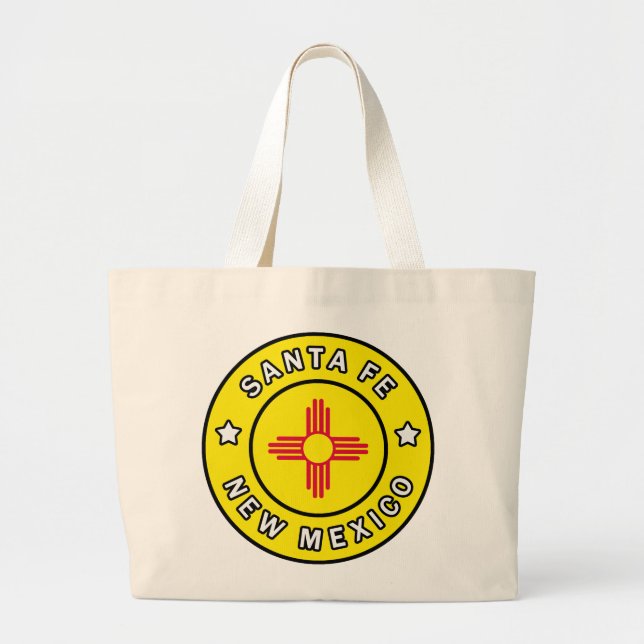 Santa Fe New Mexico Large Tote Bag (Front)