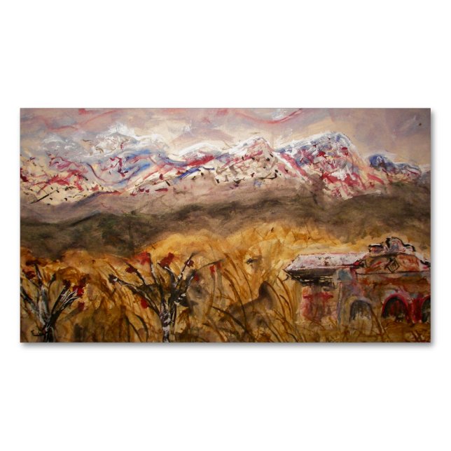 Santa Fe New Mexico Magnetic Business Card (Front)