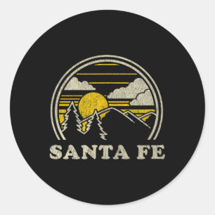 Santa Fe New Mexico Nm T Shirt Vintage Hiking Moun Classic Round Sticker