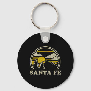 Santa Fe New Mexico Nm T Shirt Vintage Hiking Moun Key Ring