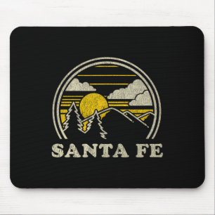 Santa Fe New Mexico Nm T Shirt Vintage Hiking Moun Mouse Mat