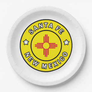 Santa Fe New Mexico Paper Plate