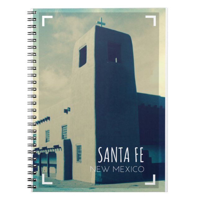 Santa Fe New Mexico Retro Travel Notebook (Front)